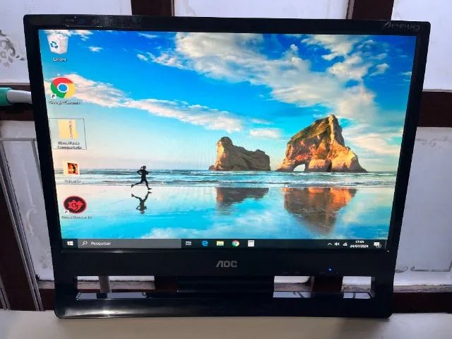 Monitor Lcd 19 Polegadas AOC 913FW Preto Entrada VGA