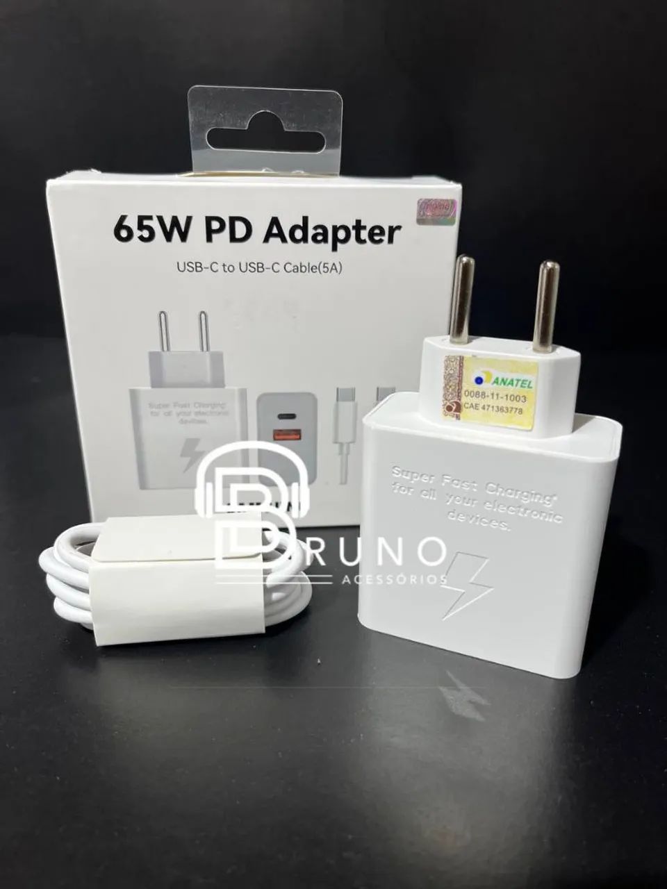 Carregador Rápido 65W PD para Celular - Original
