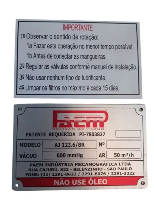 Bomba de Vácuo Paem 50 M³H - Foto 3