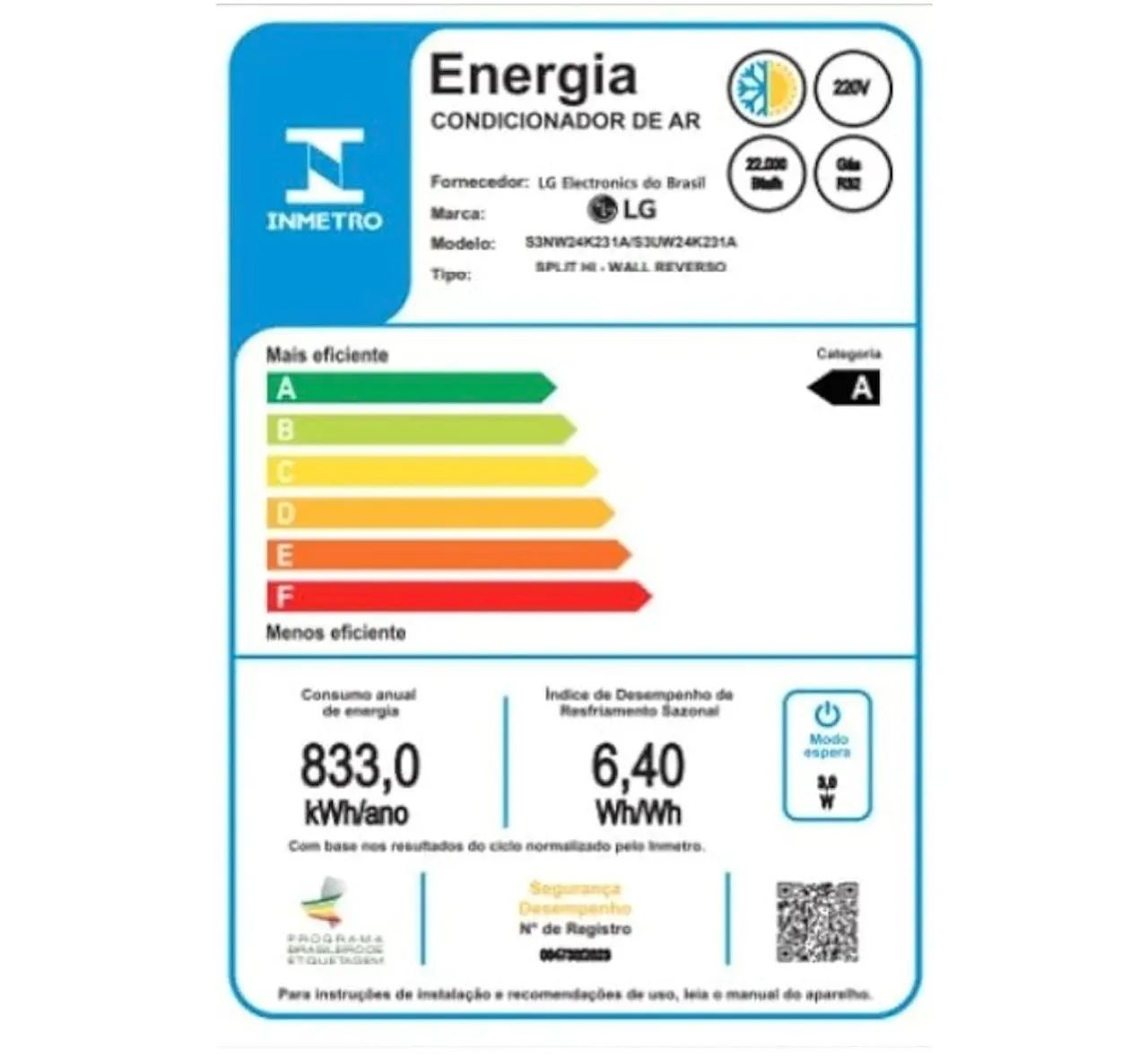 Ar Condicionado Hi Wall LG Dual Inverter Voice 24.000 Btus Quente e Frio 220v R-32 - Foto 5