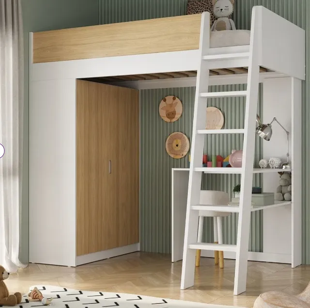 CAMA SOLTEIRO MULTIFUNCIONAL COM ESCRIVANINHA E ROUPEIRO