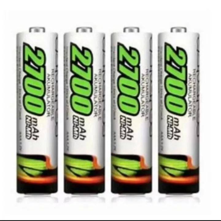 Kit 4 Pilhas AAA (palito) Recarregáveis Toply 2700 mAh - Foto 3