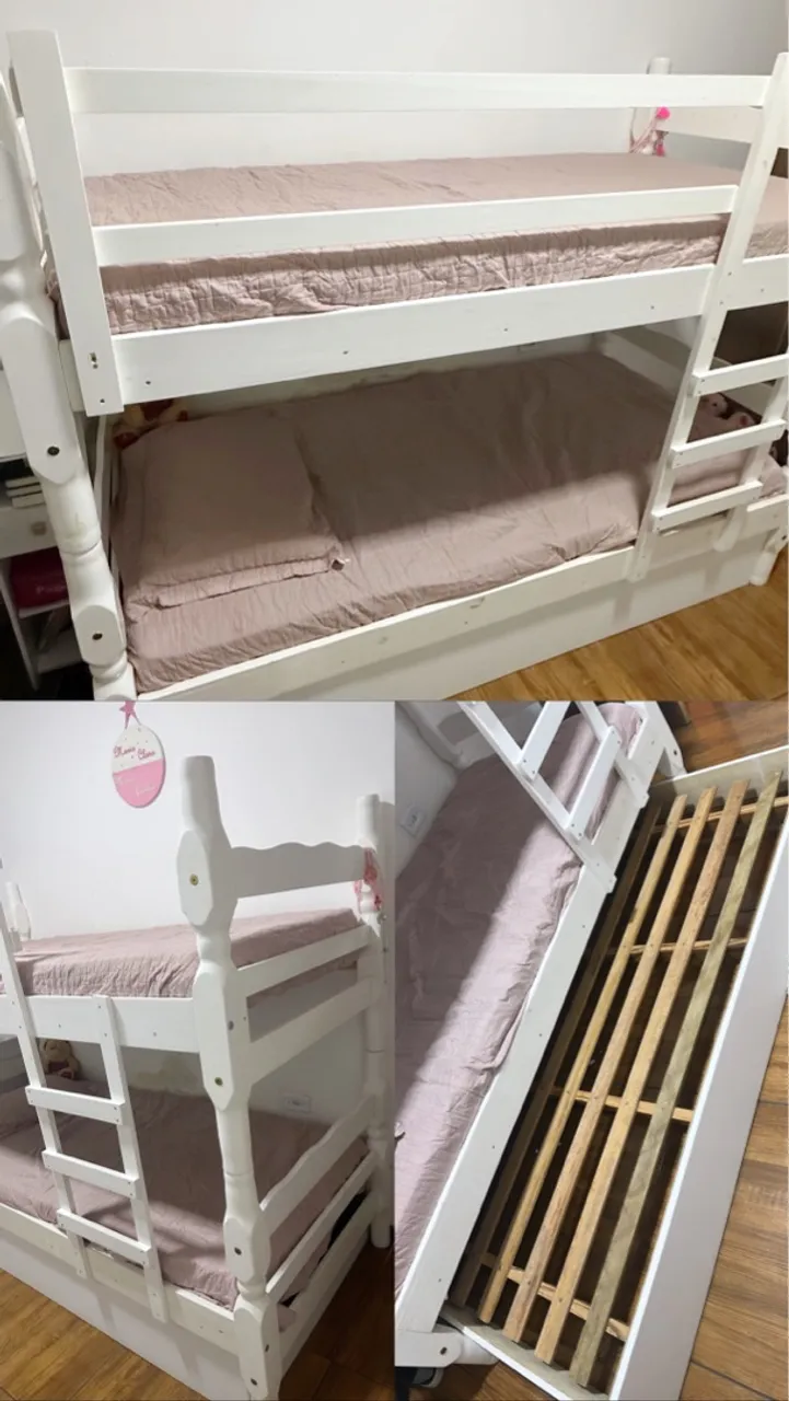 Beliche Infantil de Madeira Branca