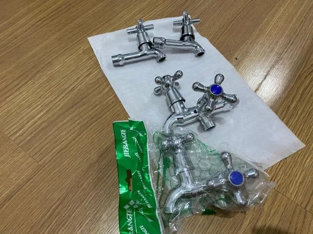 Torneira de água Pia Bacia Refrigerador Único Misturador Bica Dupla Interruptor Duplo para - Foto 3