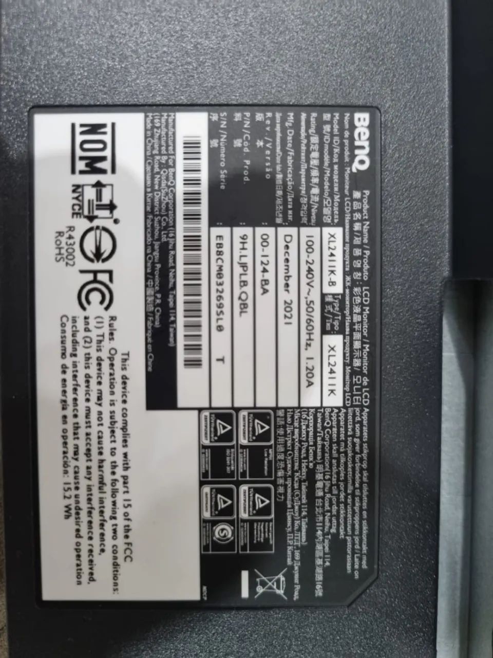 Monitor Gamer BenQ ZOWIE 24'' XL2411K DyAc - Foto 2