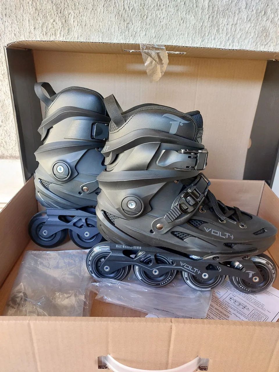 Patins Inline Volt+ Traxart Preto (39/40) - Foto 2