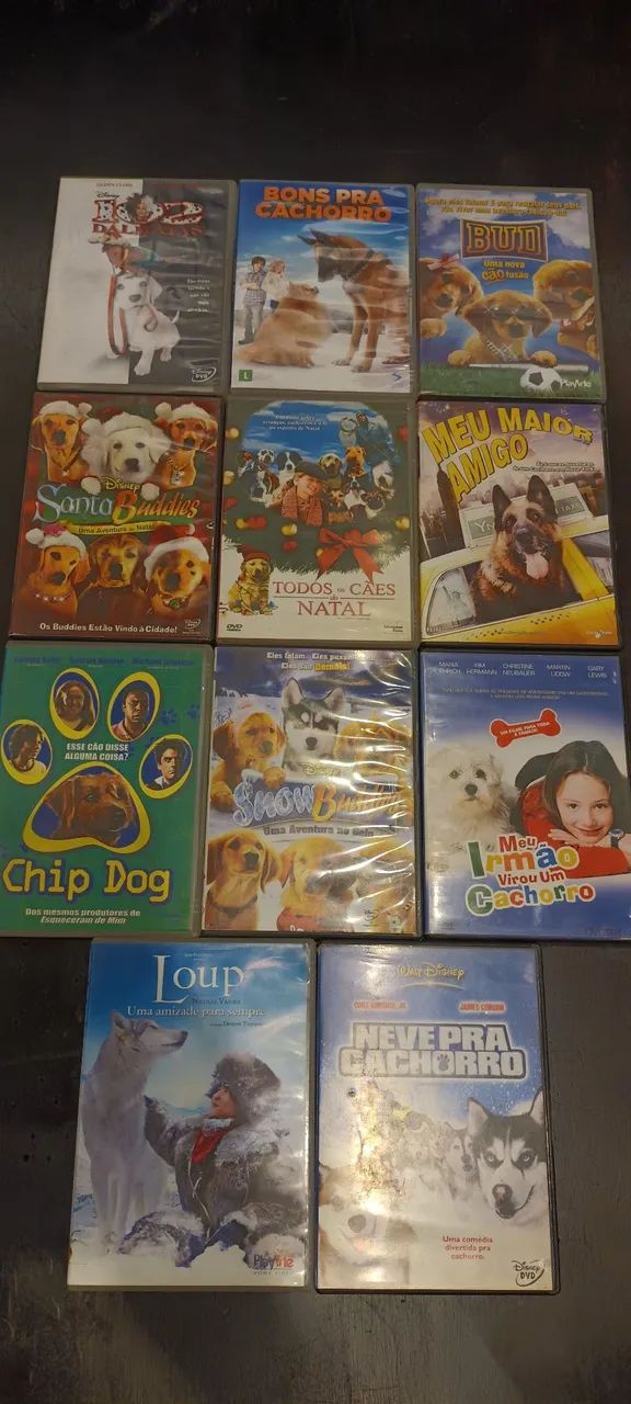  DVDs de filmes infantis com cachorros
