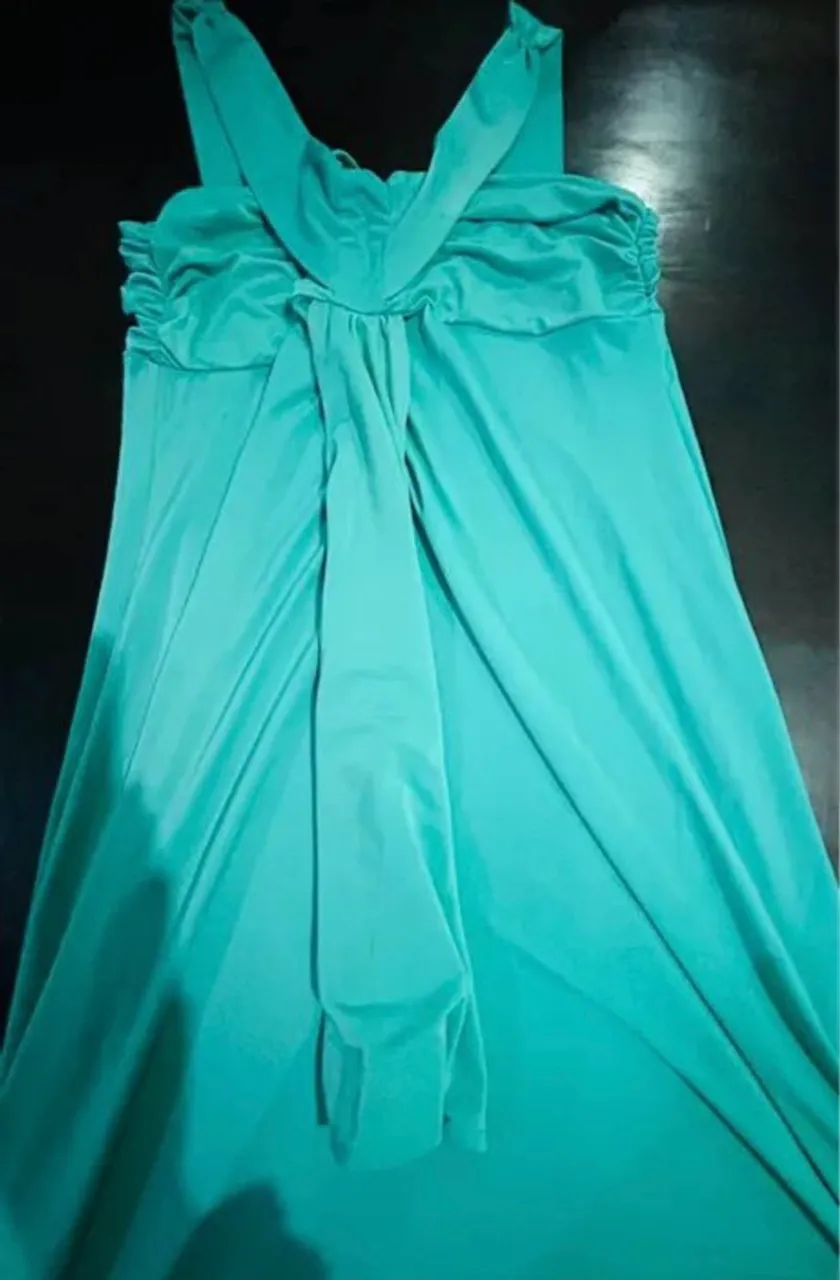 Vestido verde curto usado 1x