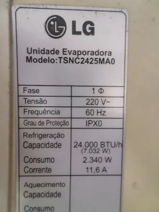 LG  Ar Condicionado LG 24000 BTUs - Foto 5