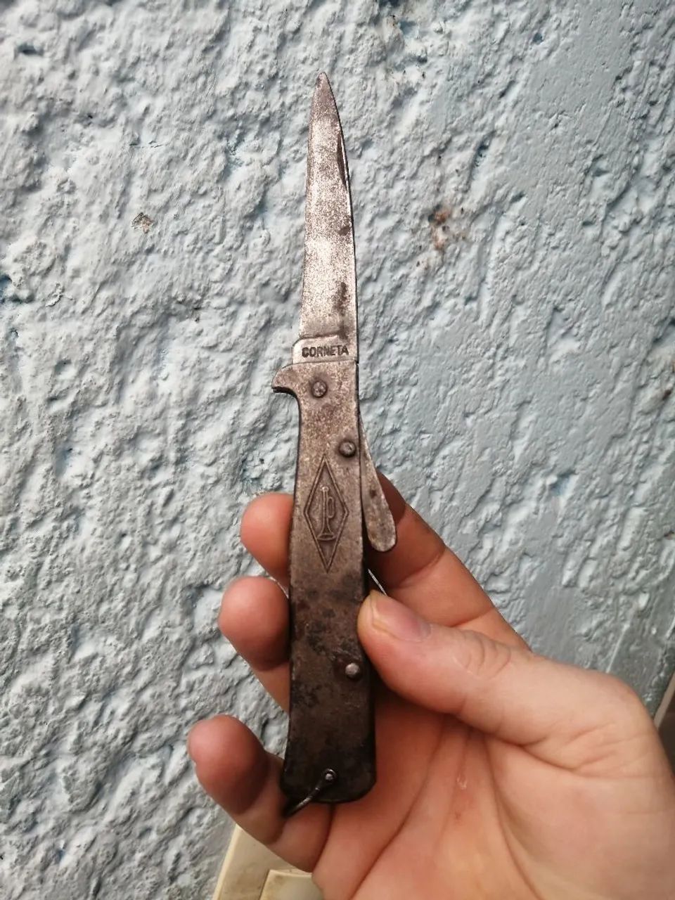 Canivete antigo corneta 