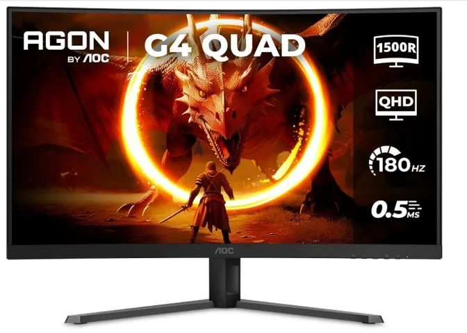 Monitor Gamer AOC Gaming 32" QHD 180Hz VA 0,5ms HDMI DisplayPort