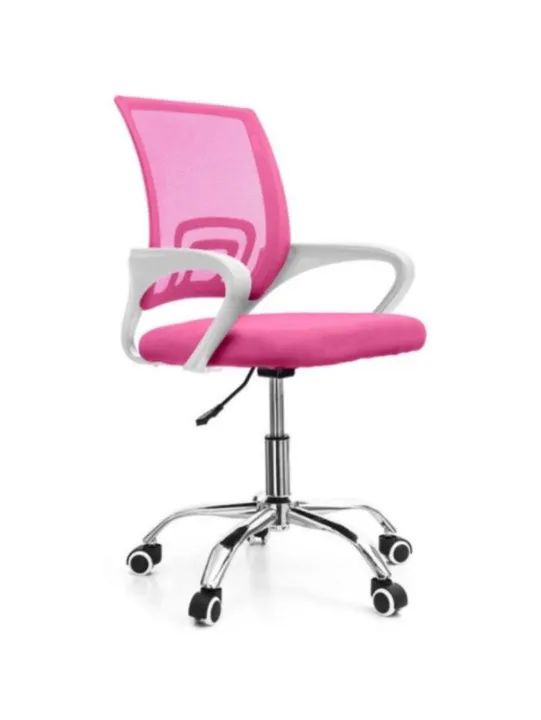 Cadeira de Escritório Nova Giratória com Rodinhas Rosa entrega no mesmo dia - Foto 2