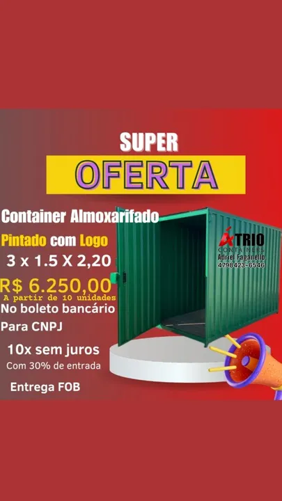 Container Almoxarifado obra 3m