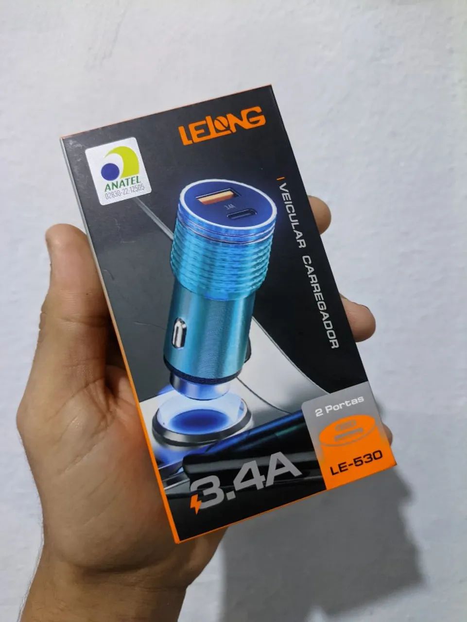 Carregador Veicular Universal - Carga Rápida! 2 entradas Usb, USB tipo C - Foto 2