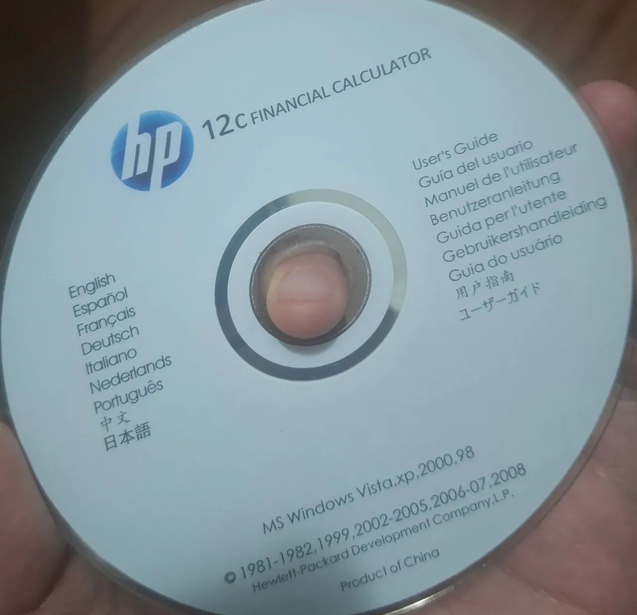 Cd manual Calculadora HP 12C Financiera - Usada