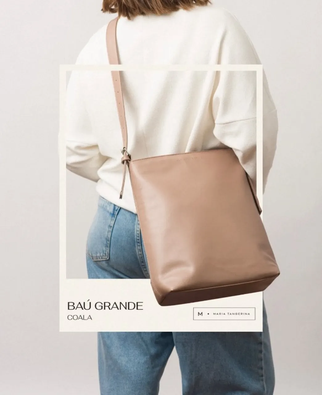 Bolsa Baú Grande Maria Tangerina - Cor Coala