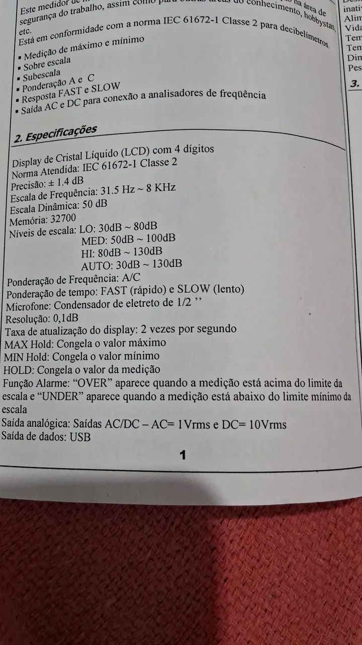 Decibelímetro Digital Instrutherm Dec-490 - Foto 2