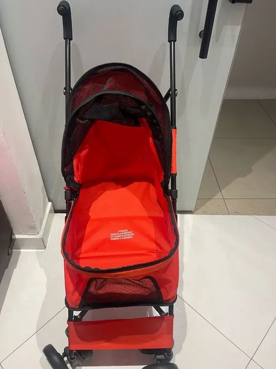 Carrinho de Pet Dobrável Vermelho - Foto 3