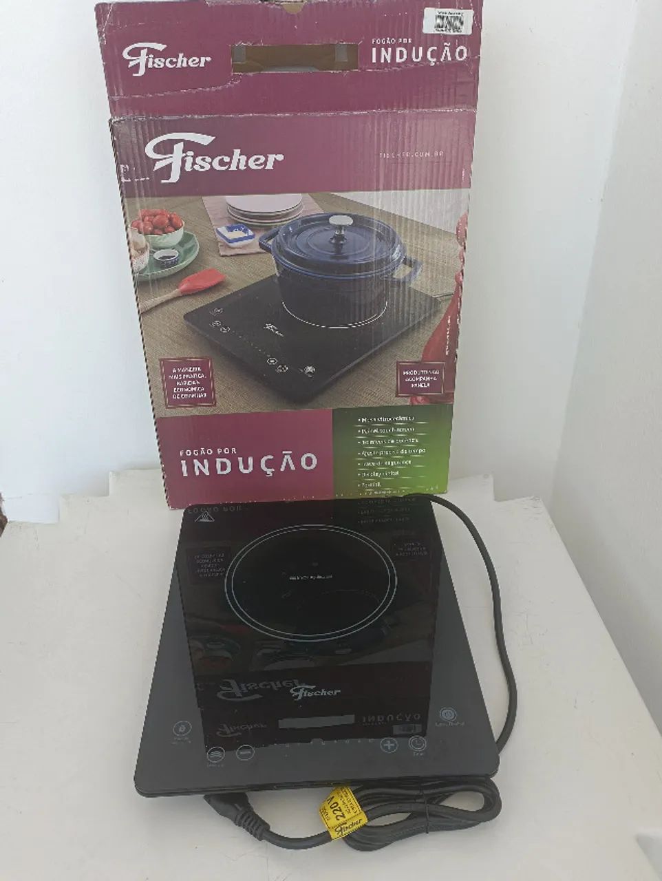 Fogão Cooktop 1 Queimador Indução Preto Fischer