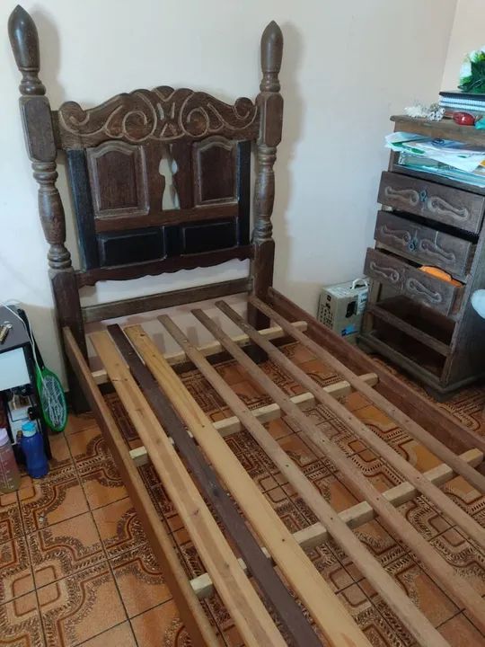 Cama de Madeira Maciça Sucupira - Foto 4