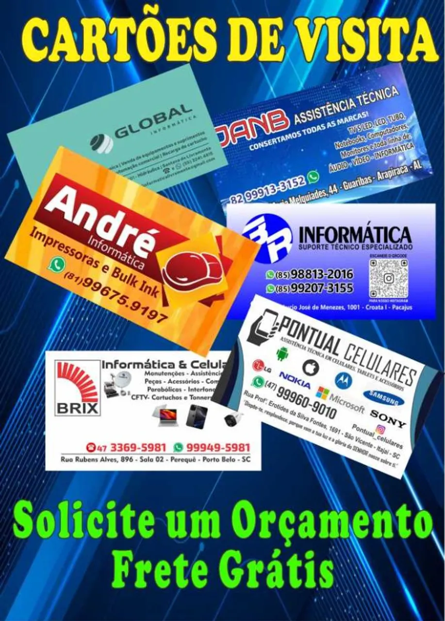 CARTÕES DE VISITA