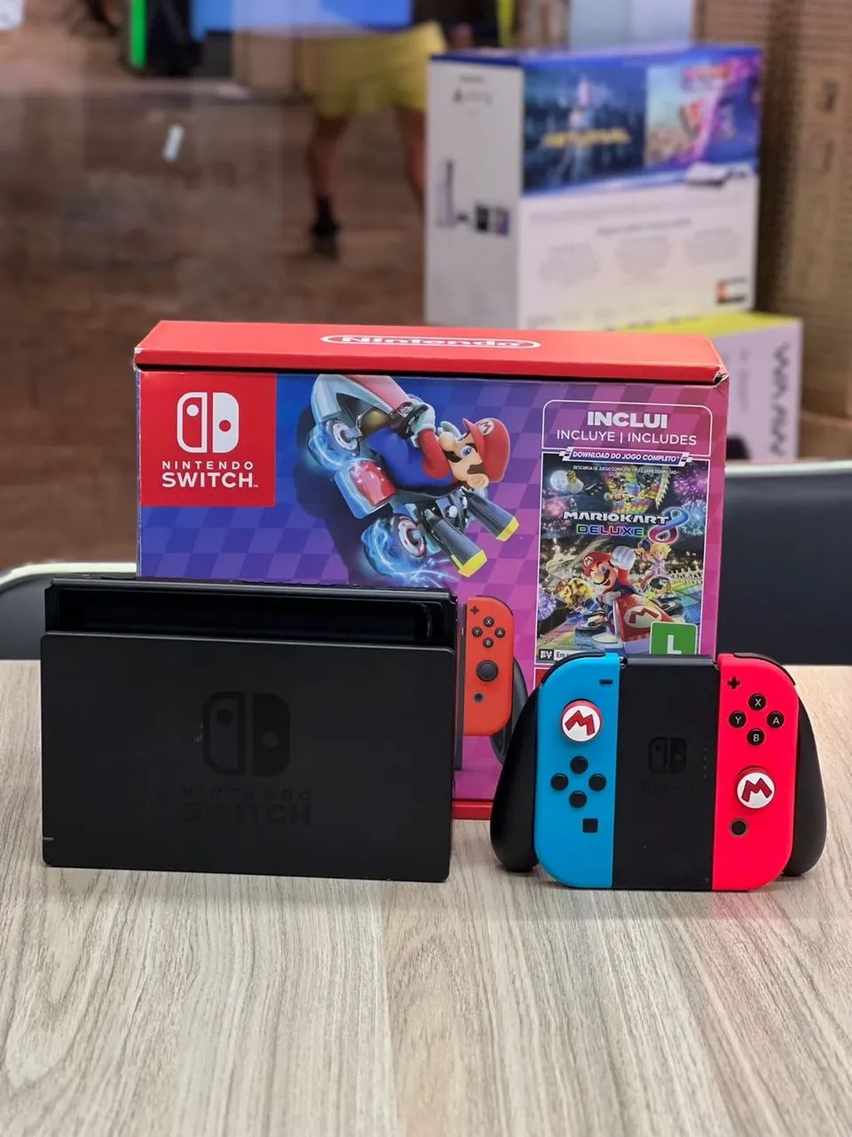 Loja física. Nintendo Switch completo ainda na garantia Nintendo do Brasil bag acessórios.