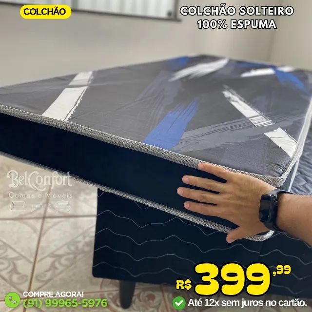 Colchão Solteiro 100% Espuma Entrega Grátis 