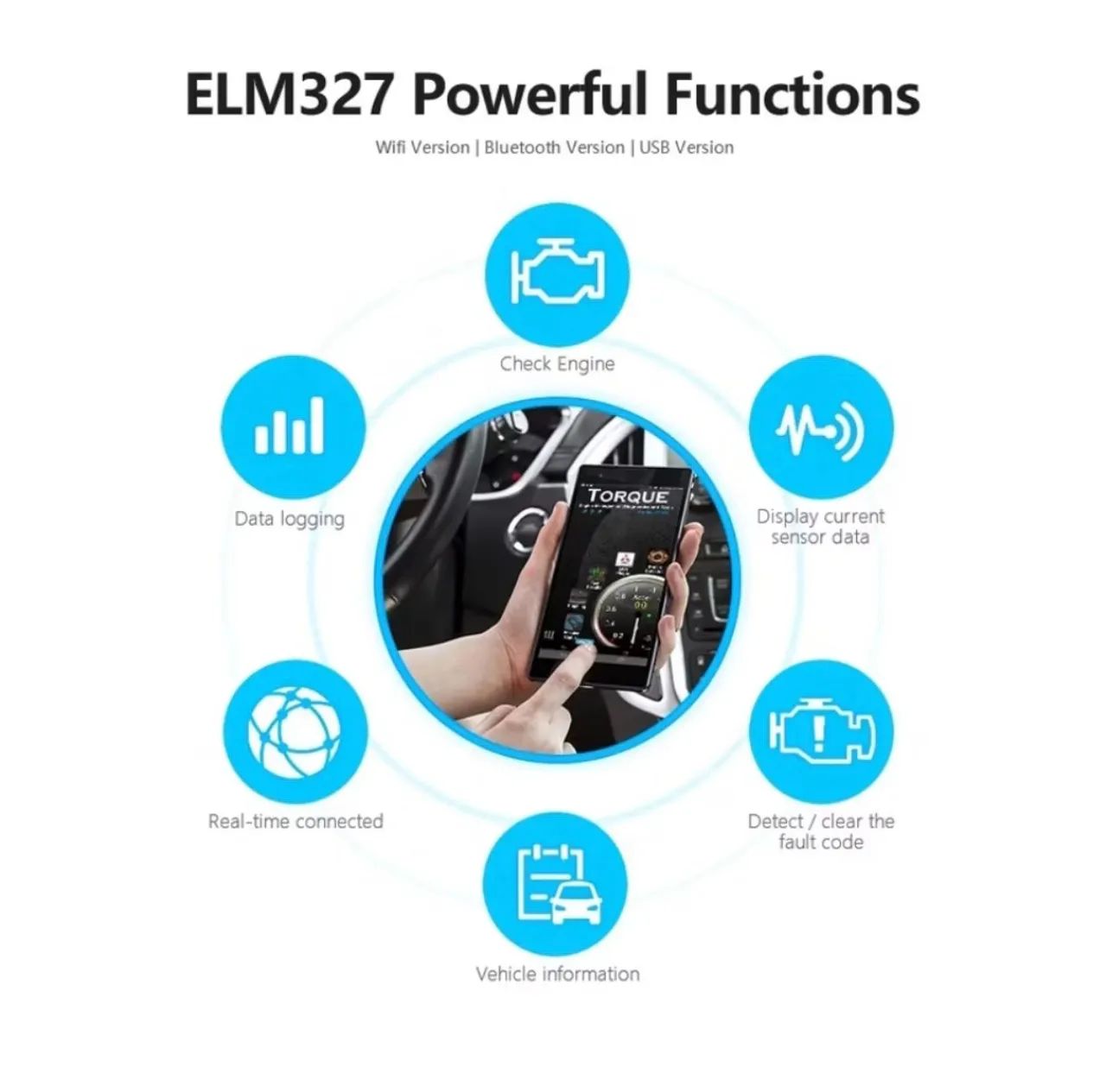 Scanner Elm327 Bluetooth Compatível Com V1.5 PIC18F25K80 wifi elm327<br> - Foto 4