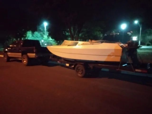 Lancha com Motor Barco Carretinha - Foto 4
