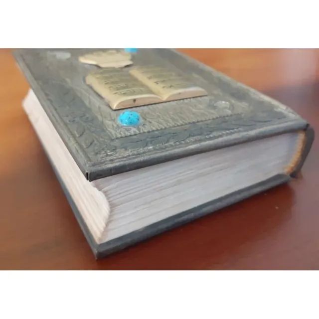 Livro de rezas / orações Judaicas em Hebraico - Origem Israel - Capa metalica - Foto 4