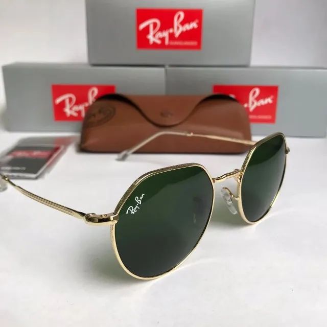Óculos de sol ray-ban jack classic g-15 lentes de cristal - Foto 4