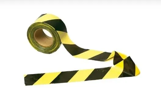 Fita Zebrada 100m Preto Amarelo Sinalização
