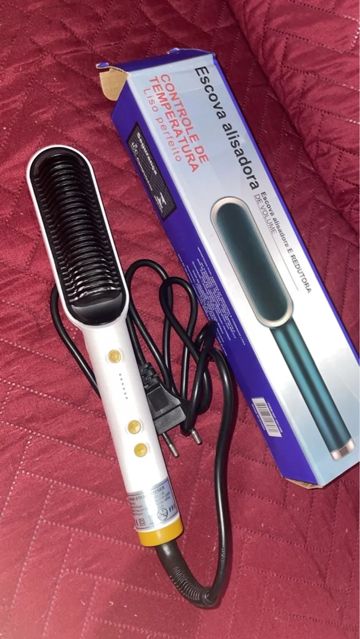 Escova Alisadora de Cabelo com Controle de Temperatura