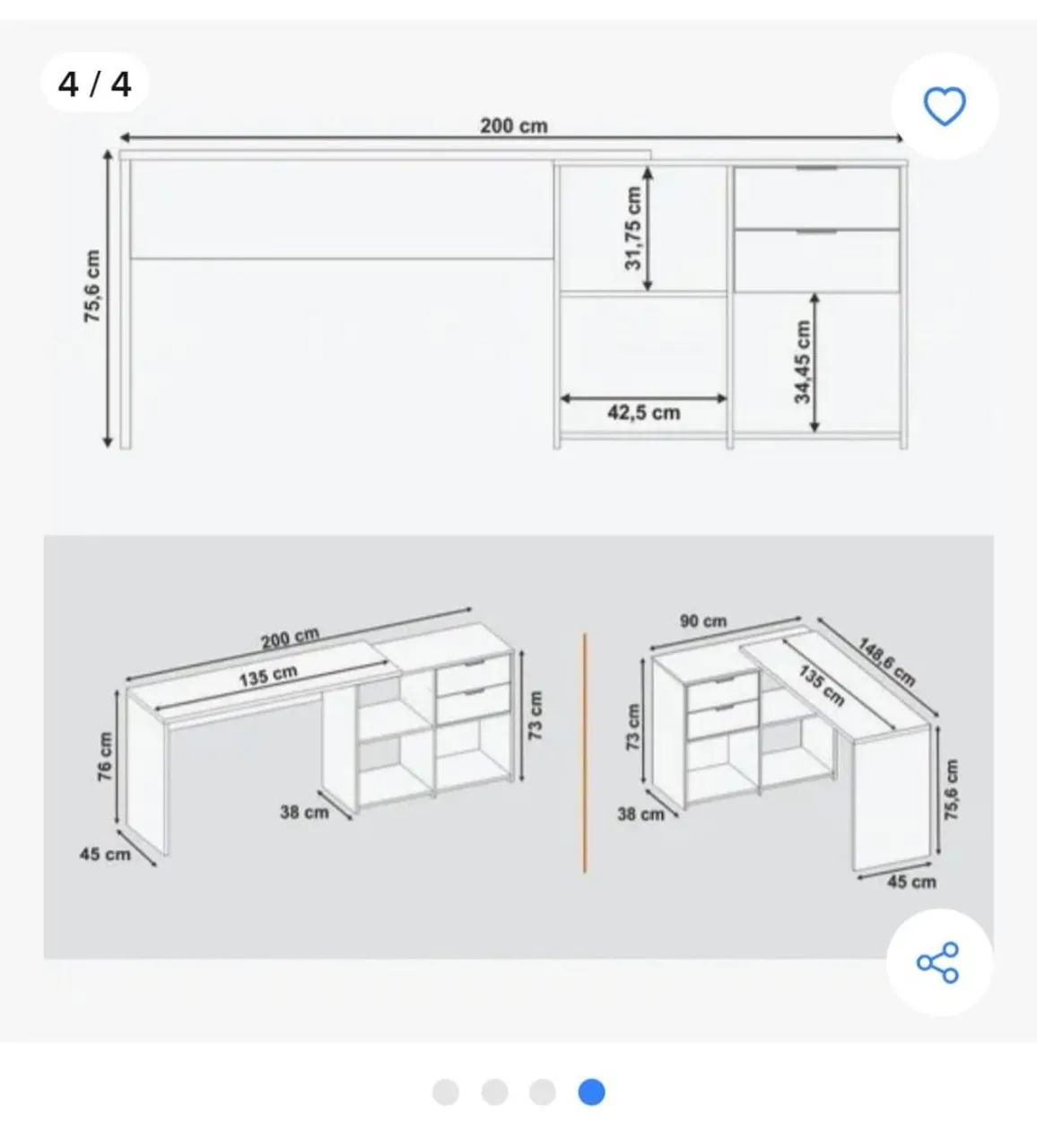 Vendo escrivaninha muito nova, zerada - Foto 4