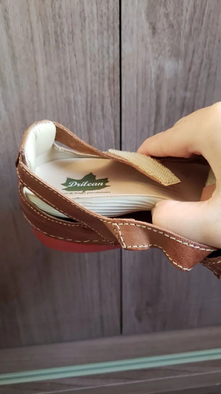  sapatilha 100% em couro com palmilha ortopédica em gel R$ 280  - Foto 4