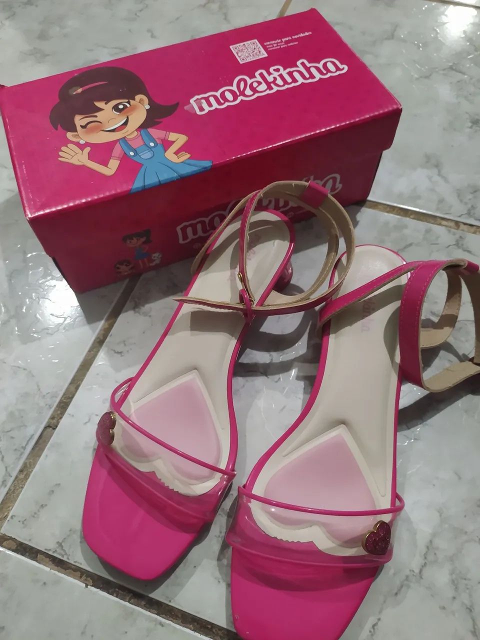 Sandália Molekinha pink - Foto 2