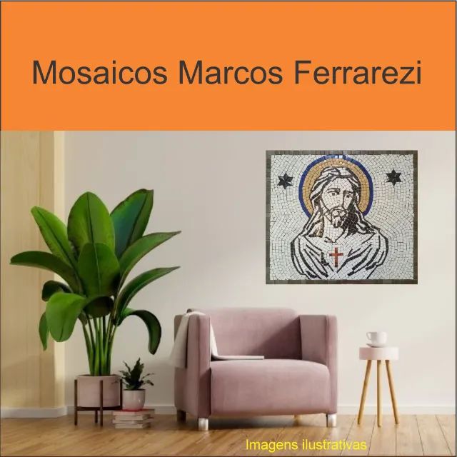 Mosaico face de Jesus Pantocrator  - Foto 4