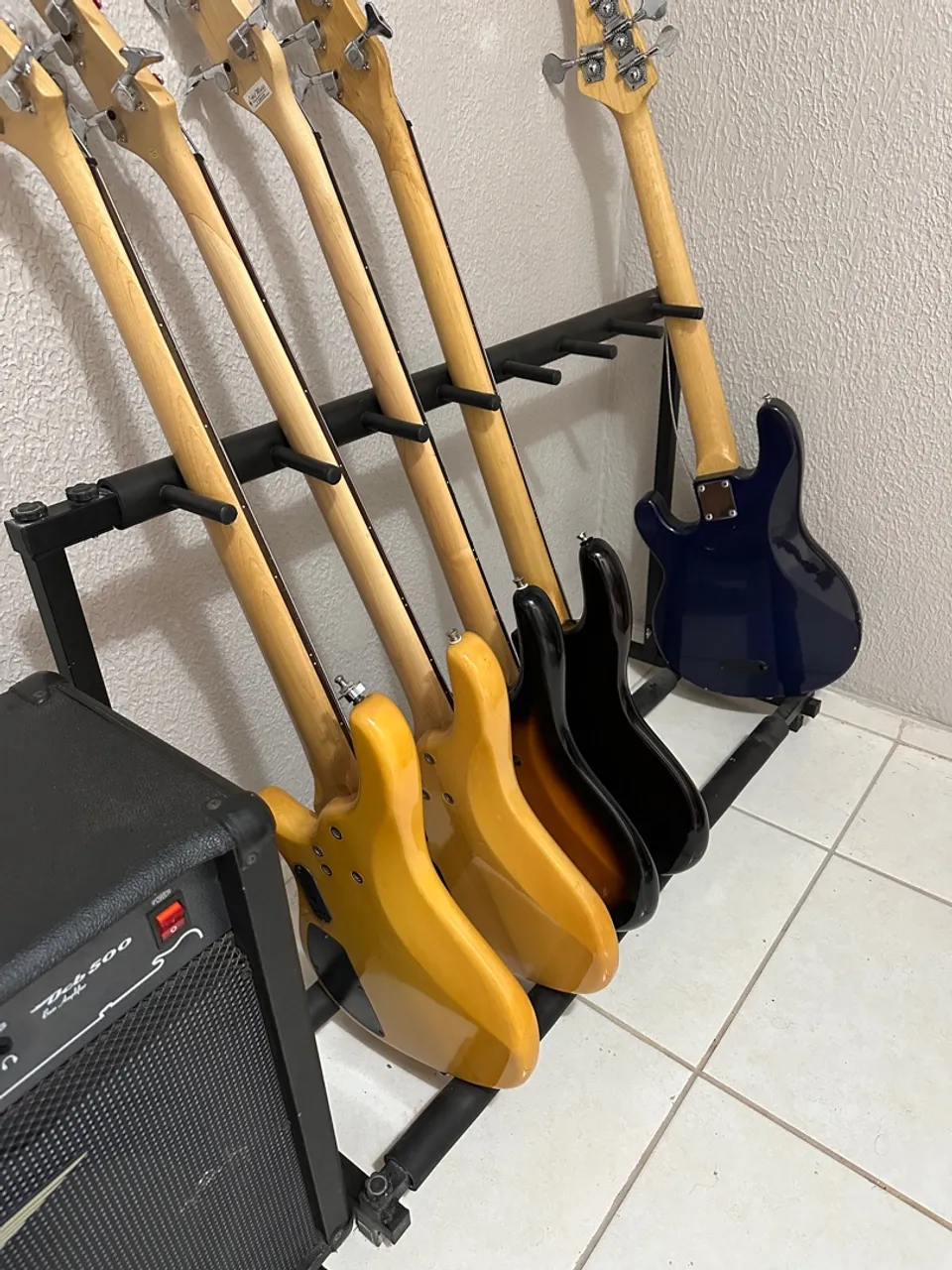 Suporte para 7 instrumentos musicais de Baixo guitarra ou violão