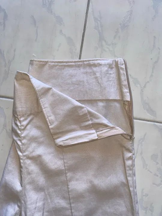calça alfaiataria cinza tam 40  - Foto 3