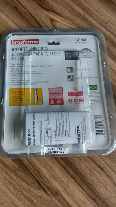 Suporte para TV Ultra Slim Universal Brasforma SBRUB851 - Foto 3