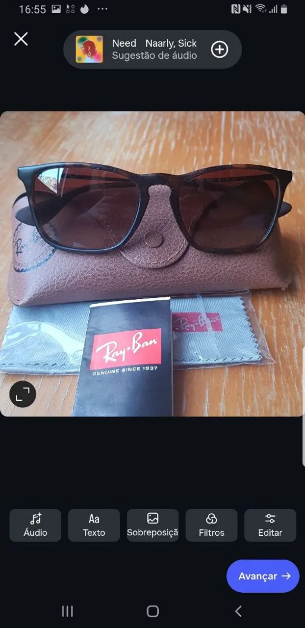 Oculos Top Ray Ban Chris Original - Foto 3