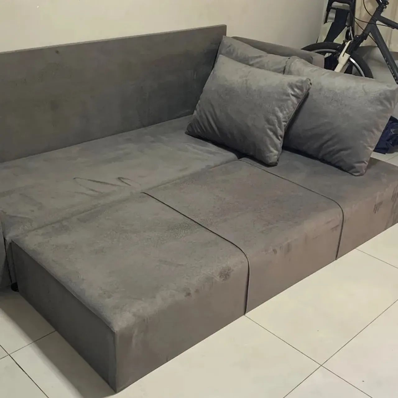 Sofá Cama 3 Lugares várias cores direto da fábrica pague na entrega - Foto 4