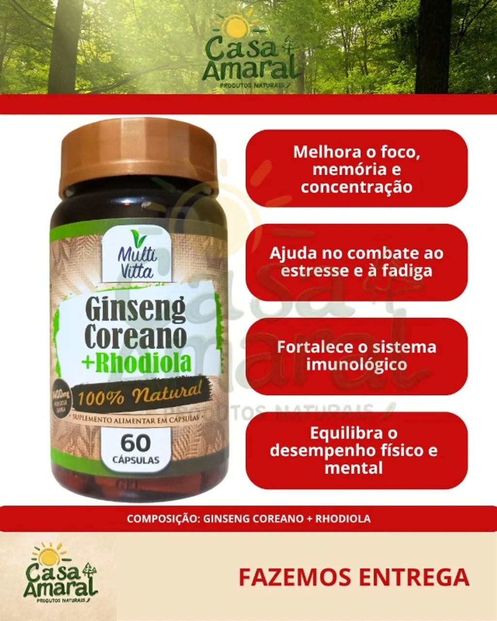 GINSEG COREANO + RHODIOLA / PLANTA