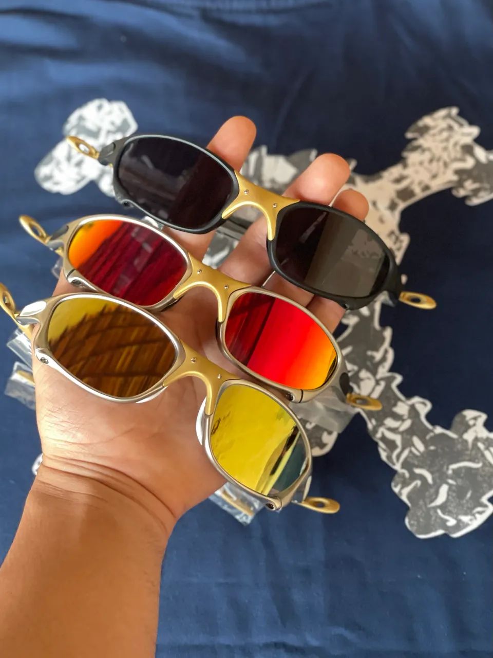 小物 OAKLEY DOUBLE X JULIET 24K Oakley Juliet X Metal 24K Gold with Gold Iridium Lenses - Vintage