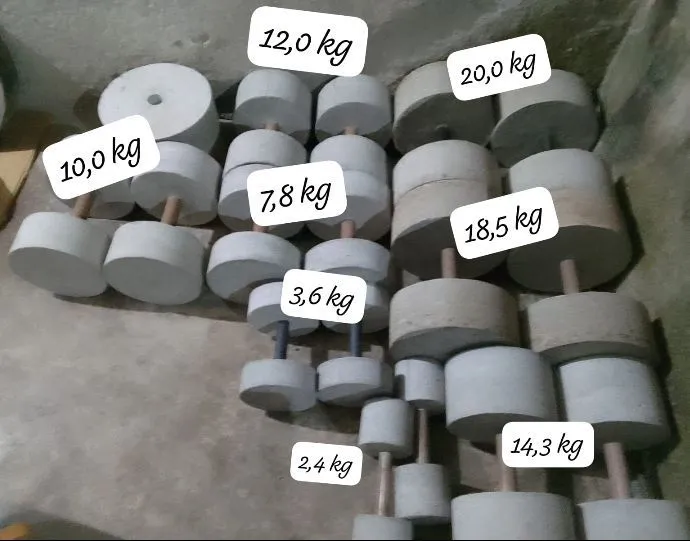 Halteres de Pedra - Diversos Pesos