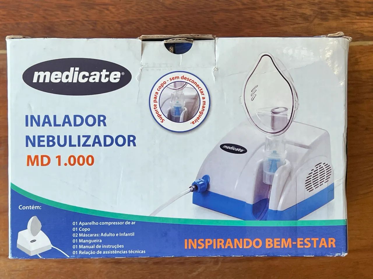 Inalador nebulizador Medicate MD 1.000 completo - bivolt  - Foto 4
