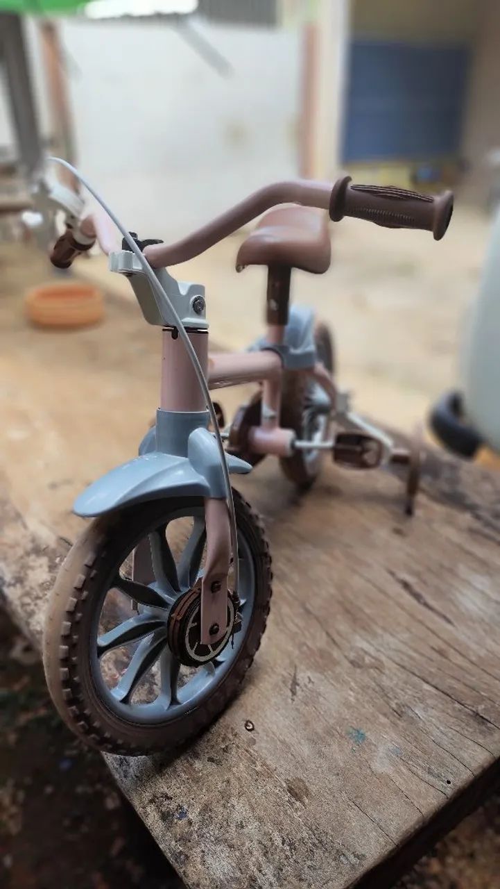 Bicicleta Infantil Rosa e Marrom -   - Foto 4