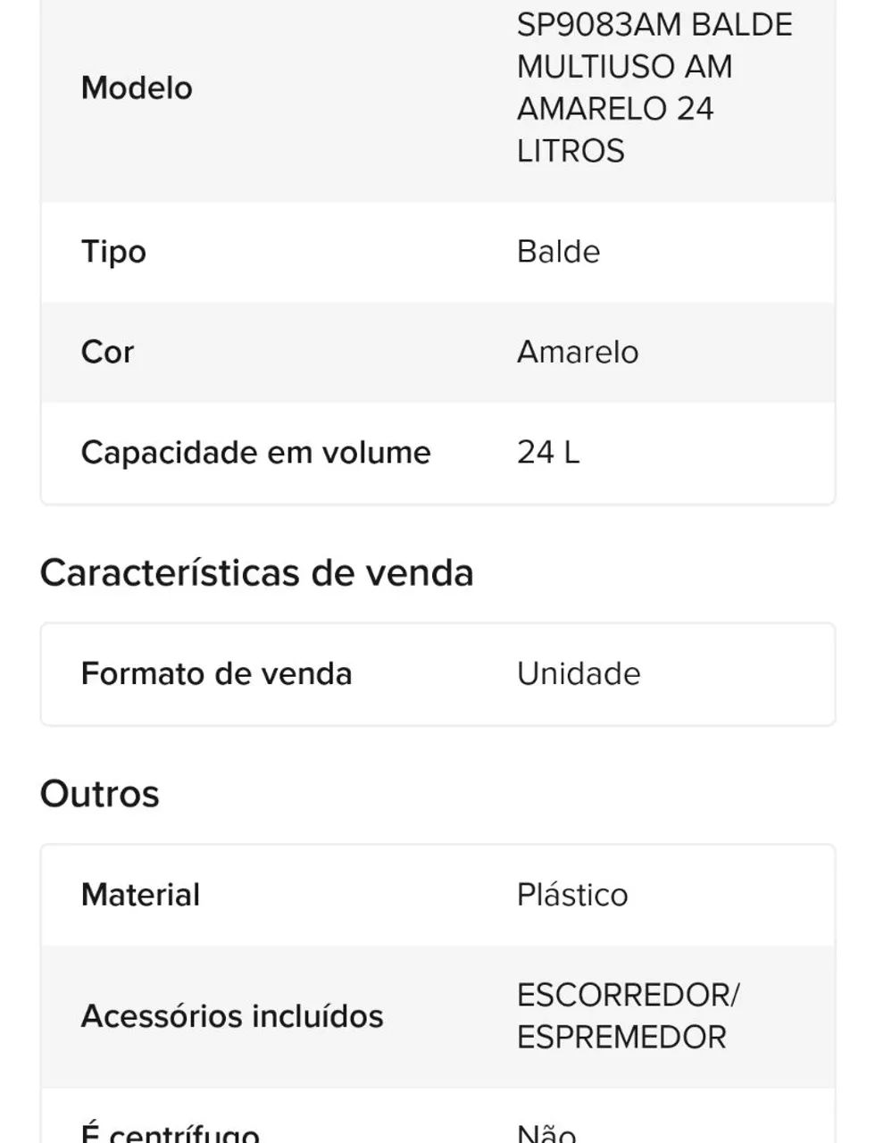 Balde Plástico 24 Litros com rodas - Foto 6