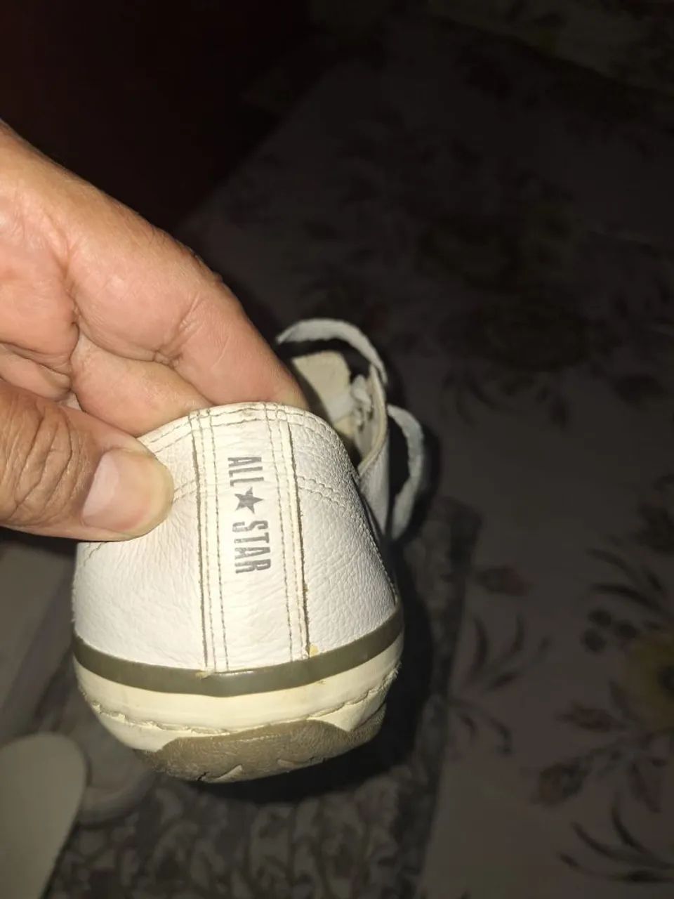 Tênis All Star de couro branco - Foto 3