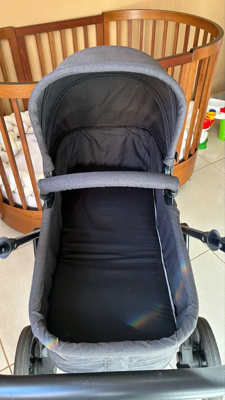 Carrinho Moisés- Cosco + Bebê Conforto IMPECÁVEL  - Foto 3